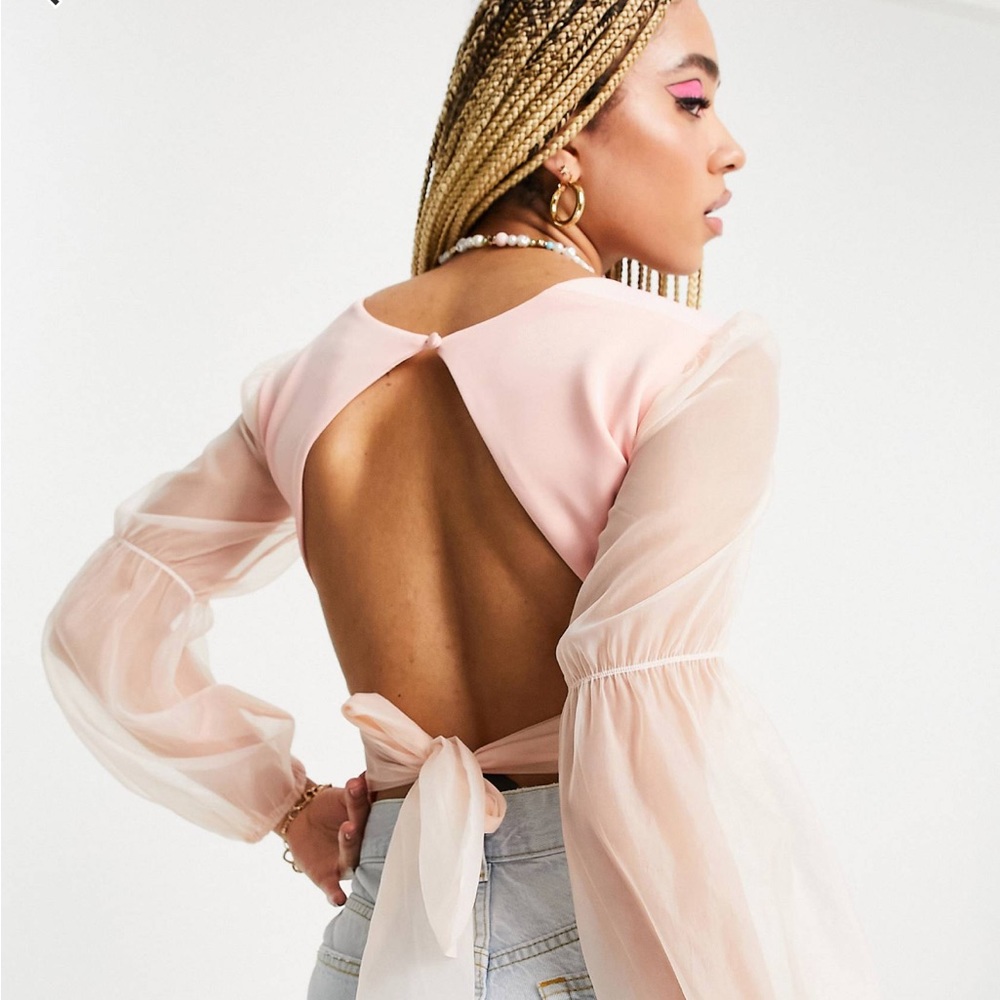 Bow back corset top